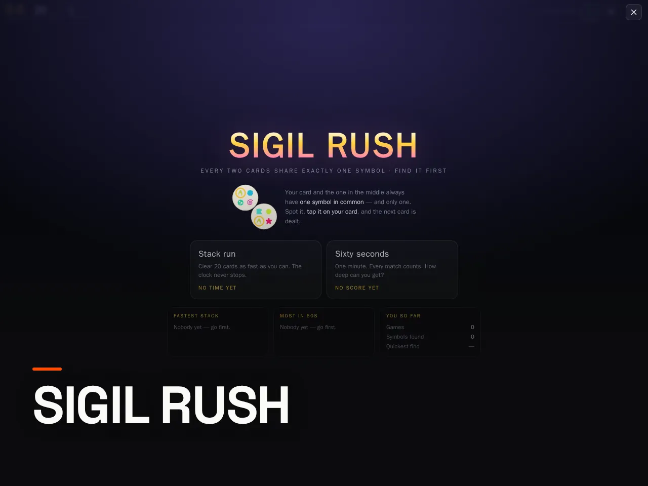 Screenshot of Sigil Rush