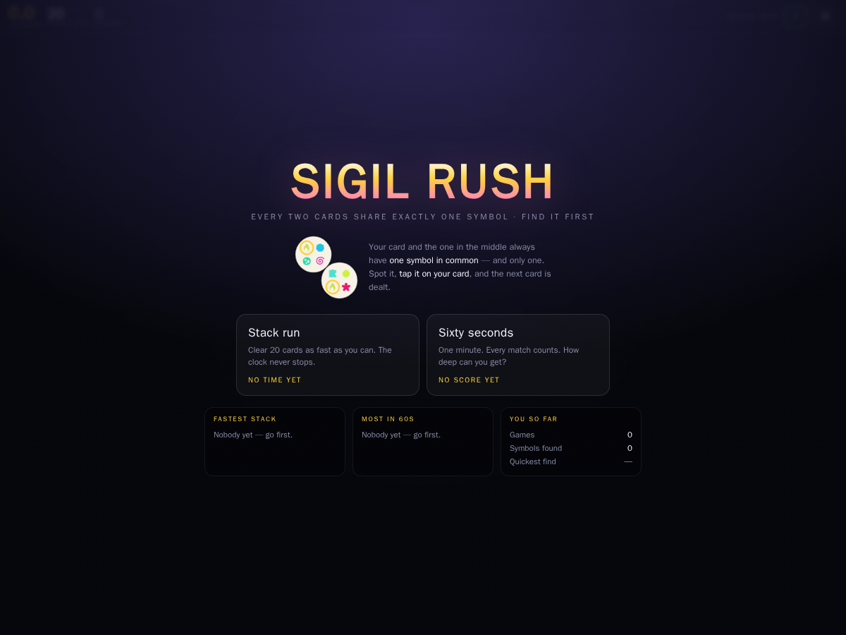 Screenshot of Sigil Rush